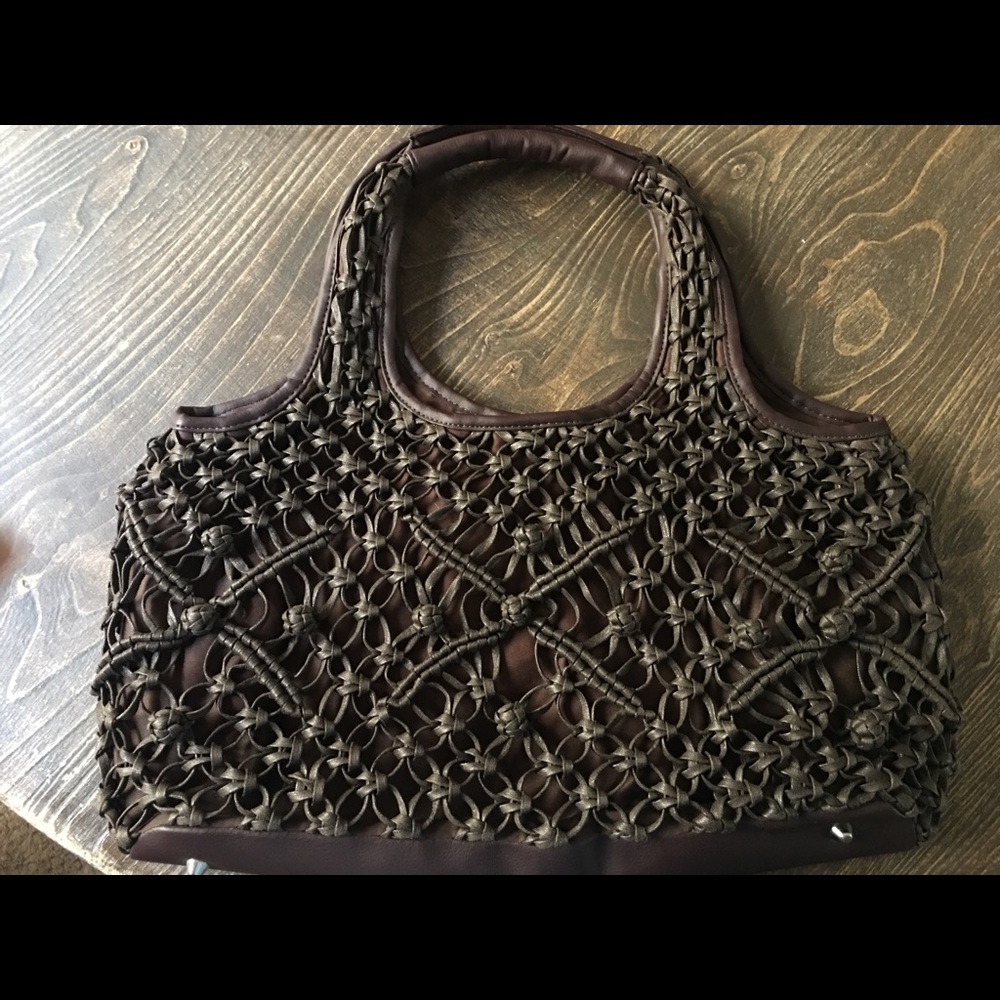 Goldwater creek macrame bag